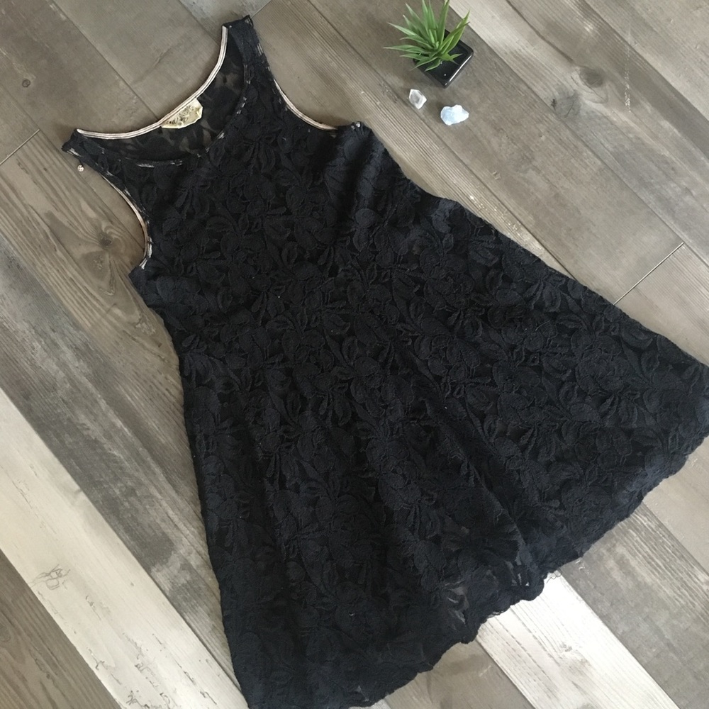 Free People Black Lace Dress